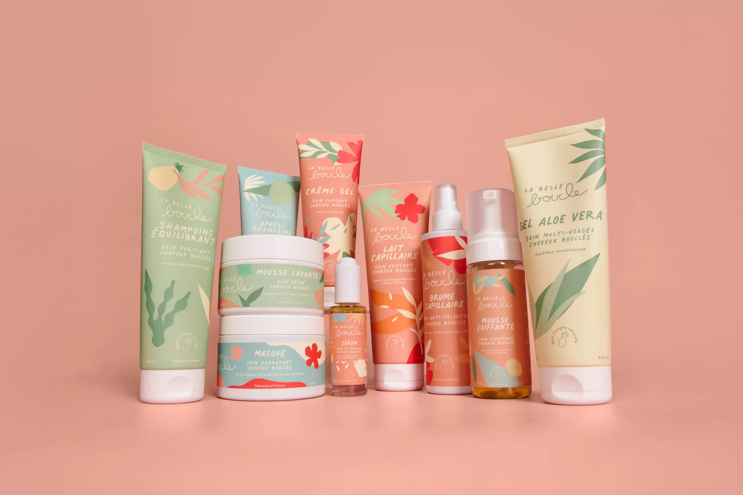 Gamme complète de soins capillaires La Belle Boucle — packshot produit Lyon, Stéphanie Lorang